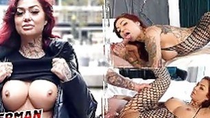 GERMAN REDHEAD COLLEGE TEEN - Tattoo Model Ria Red - Pickup and Raw Casting Fuck - GERMAN SCOUT ´