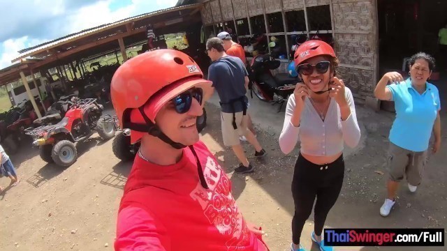 ATV Buggy Tour with his Thai Girlfriend had them Fucking at Home afterwards