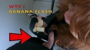 StepMom Eat Banana while a Stranger Flashing Dick in Public Train