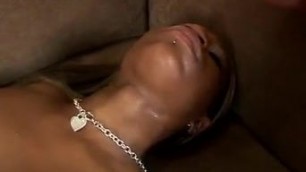 Ebony fuck and facial