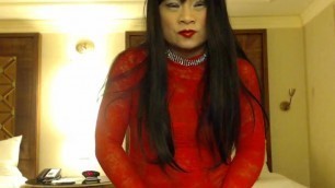 Red Fishnet Dress 2