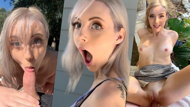 Blonde Babe JAMIE JETT Having Wild Outdoor Fuck